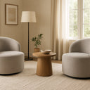 Stella Swivel Chair - Ash Cloud at Online8 Furniture Auckland NZ