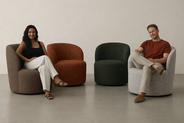Stella Swivel Chair | Iron Rust at Online8 Furniture Auckland NZ