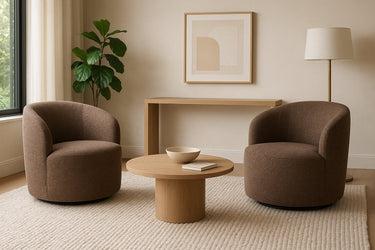 Stella Swivel Chair - Wheatfield at Online8 Furniture Auckland NZ
