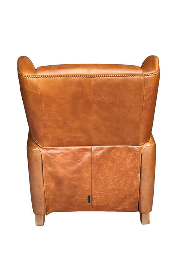 Stratford Aged Leather Recliner Chair - Cognac at Online8 Furniture Auckland NZ
