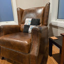 Stratford Aged Leather Recliner Chair - Foundry at Online8 Furniture Auckland NZ
