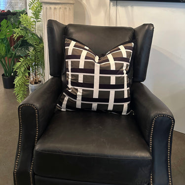 Stratford Leather Recliner Chair - Belon Black at Online8 Furniture Auckland NZ