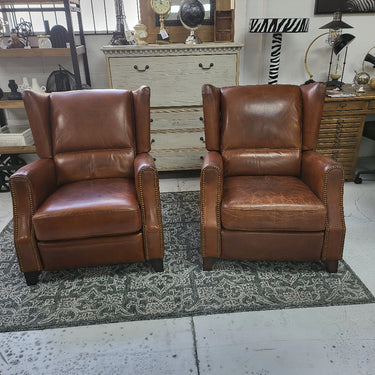 Stratford Leather Recliner Chair - Vintage Cigar at Online8 Furniture Auckland NZ