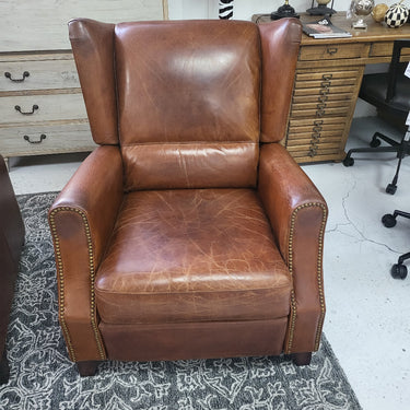 Stratford Leather Recliner Chair - Vintage Cigar at Online8 Furniture Auckland NZ