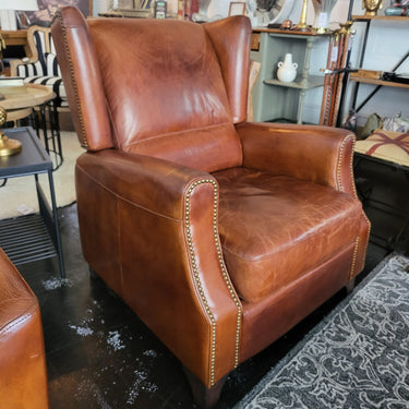 Stratford Leather Recliner Chair - Vintage Cigar at Online8 Furniture Auckland NZ