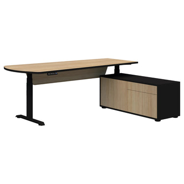 Summit II Adjustable Executive Desk - Black Base at Online8 Furniture Auckland NZ