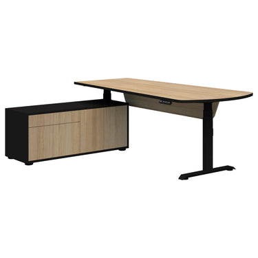 Summit II Adjustable Executive Desk - Black Base at Online8 Furniture Auckland NZ