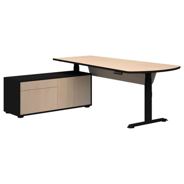 Summit II Adjustable Executive Desk - Black Base at Online8 Furniture Auckland NZ