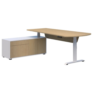 Summit II Adjustable Executive Desk - White Base at Online8 Furniture Auckland NZ