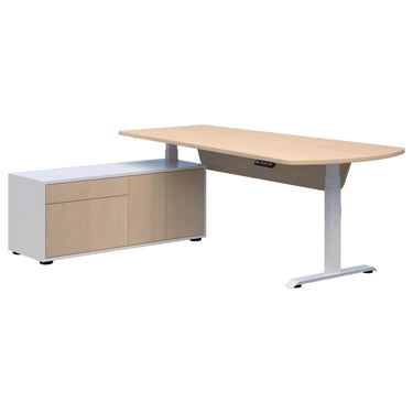 Summit II Adjustable Executive Desk - White Base at Online8 Furniture Auckland NZ