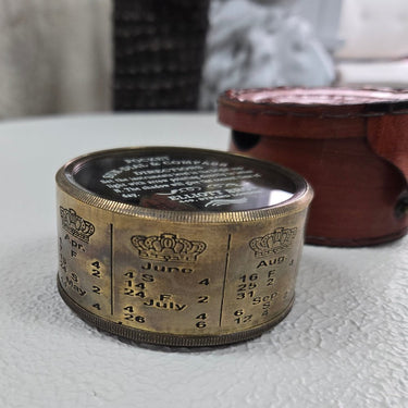 Sundial Compass with Leather Case at Online8 Furniture Auckland NZ