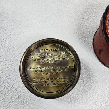 Sundial Compass with Leather Case at Online8 Furniture Auckland NZ