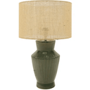 Sunny Ceramic Lamp W/ Jute Shade -Olive at Online8 Furniture Auckland NZ