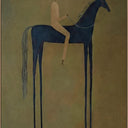 Equinox canvas wall art 100x150cm with hand-painted overlay and oak colour frame - Online8 New Zealand