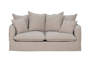 Sydney Slip Cover 2 Seater Sofa - Hazelnut at Online8 Furniture Auckland NZ