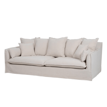 Sydney Slip Cover 3 Seater Sofa - Almond at Online8 Furniture Auckland NZ