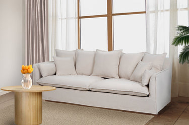 Sydney Slip Cover 3 Seater Sofa - Almond at Online8 Furniture Auckland NZ