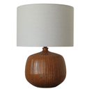 Tabacco Ceramic Lamp with Shade at Online8 Furniture Auckland NZ