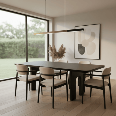 Talia Dining Table with Arch Legs - Black at Online8 Furniture Auckland NZ