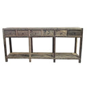 Tannery 6 Drawer Console Table - 2200mm at Online8 Furniture Auckland NZ