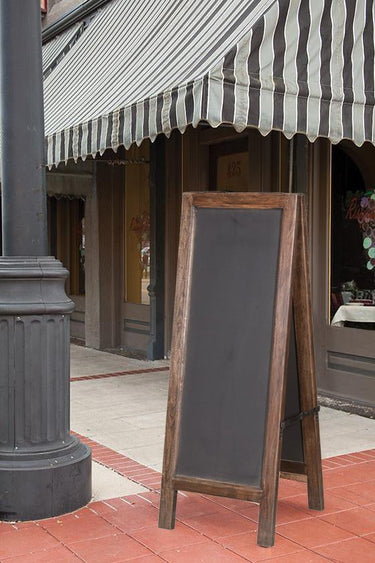 Teak Double Sided Black Board at Online8 Furniture Auckland NZ
