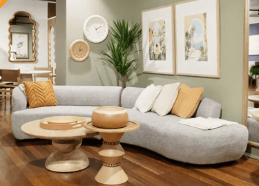 Terra 2 Piece Large Sectional Curved Sofa - Grey at Online8 Furniture Auckland NZ