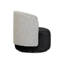 The Estella Swivel Chair – Houndstooth & Noir at Online8 Furniture Auckland NZ