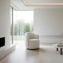 The Estella Swivel Chair - Soft Textured Ivory at Online8 Furniture Auckland NZ