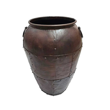 The Forge Pot — Handcrafted Studded Iron Vessel from India at Online8 Furniture Auckland NZ