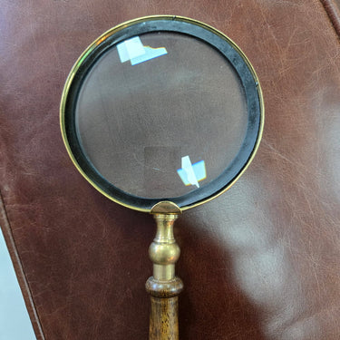The Inspector Brass & Timber Magnifying Glass at Online8 Furniture Auckland NZ