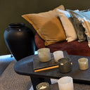 The Jane Adore Curved Sofa - Hazel & Antique Brass at Online8 Furniture Auckland NZ