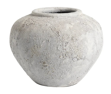 The Luna Terracotta Vase - Grey Medium at Online8 Furniture Auckland NZ