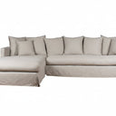 The Luxe Slipcover Sofa with Left-Hand Chaise - Toffee at Online8 Furniture Auckland NZ