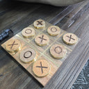 The Regent Mango Wood & Brass Tic Tac Toe Set at Online8 Furniture Auckland NZ