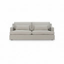 The Rhys 2 Seater Slipcover Sofa in woven oyster 90% polyester 10% cotton on a solid wood frame