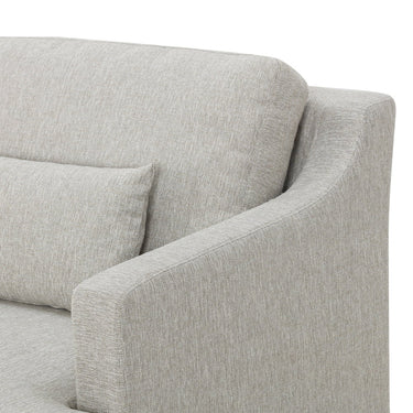 Woven oyster Rhys 2 Seater Slipcover Sofa with removable dry-clean covers