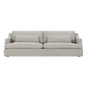 The Rhys 3 Seater Slipcover Sofa in woven oyster 100% polyester on solid NZ pine