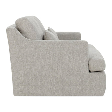 The Rhys 3 Seater Slipcover Sofa in woven oyster, 215 x 102 x 80cm with a 44cm seat height