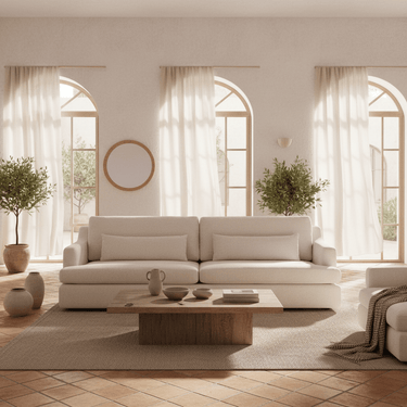 The Rhys 3 Seater Sofa in a 100,000 Martindale weave for heavy daily family use