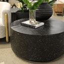 Theo Round Coffee Table - Black Fleck at Online8 Furniture Auckland NZ