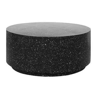 Theo Round Coffee Table - Black Fleck at Online8 Furniture Auckland NZ