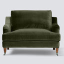Thornfield 1.5 Seater Armchair - Olive Velvet at Online8 Furniture Auckland NZ