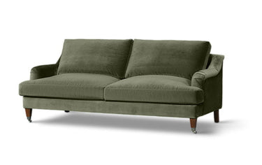 Thornfield 3 Seater Sofa - Olive Velvet at Online8 Furniture Auckland NZ