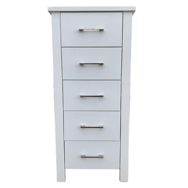 Loft 5 Drawer Slimboy - White at Online8 Furniture Auckland NZ