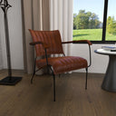 Tobago Mid Century Leather Armchair at Online8 Furniture Auckland NZ