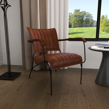 Tobago Mid Century Leather Armchair at Online8 Furniture Auckland NZ