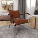 Tobago Mid Century Leather Armchair at Online8 Furniture Auckland NZ