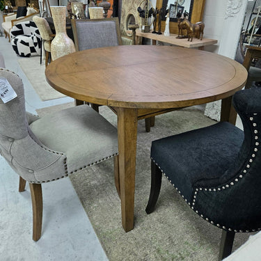 Toulouse Extendable Round Dining Table - 120-170cm at Online8 Furniture Auckland NZ
