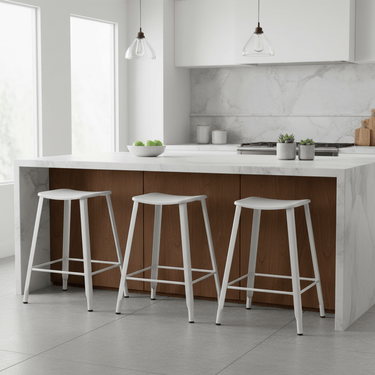 Trang Counter Stool - White at Online8 Furniture Auckland NZ