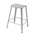 Trang Counter Stool in white iron, 430mm long x 510mm wide x 650mm high